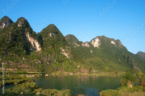 Fototapeta Naklejka Na Ścianę i Meble -  Karst mountains near Ban Gioc, Cao Bang province, Vietnam