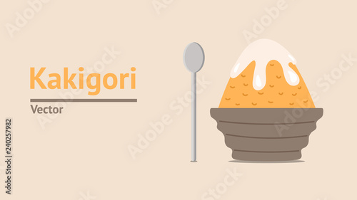 Shave ice or snow cone vector
