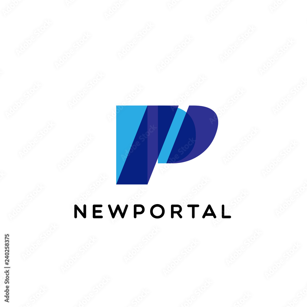 Simpel Blue Letter Mark P Initial Logo Sign Symbol Icon Simpel Blue Letter Mark P Initial Logo Sign Symbol Icon