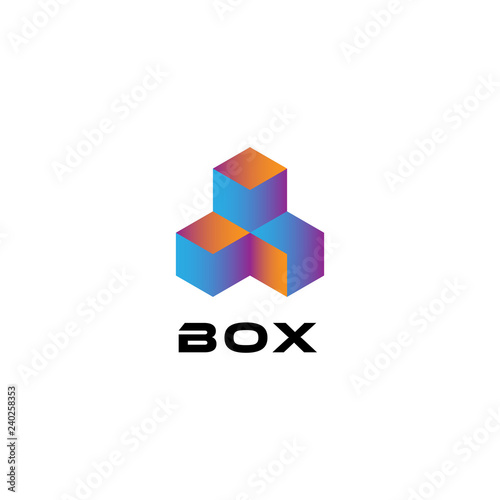 Abstract Colorful Box Cube Logo Sign Symbol Icon