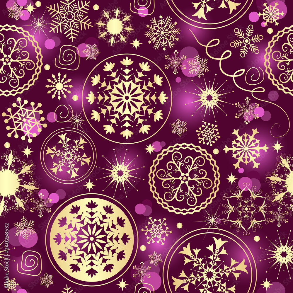 Purple gradient Christmas seamless pattern Purple gradient Christmas seamless pattern