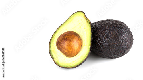 avocado fruit isolated on white background