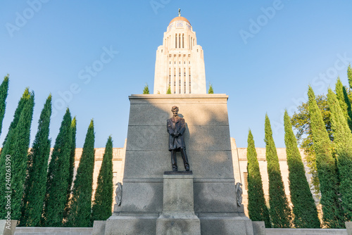 Lincoln Statue at the Nebraska Capitol Building photo