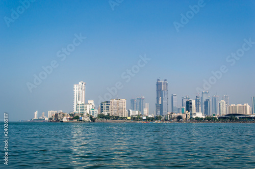View of Mumbai city from sea