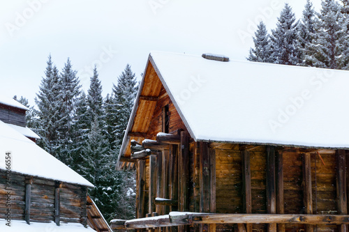 antique wooden industrial architecture photo