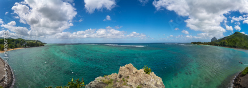 View of the ocean from Maconde view point, Baie du Cap, Mauritius.