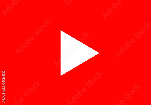 Free Download Simple play pictogram on red background. Vector illustration - GFXLoad