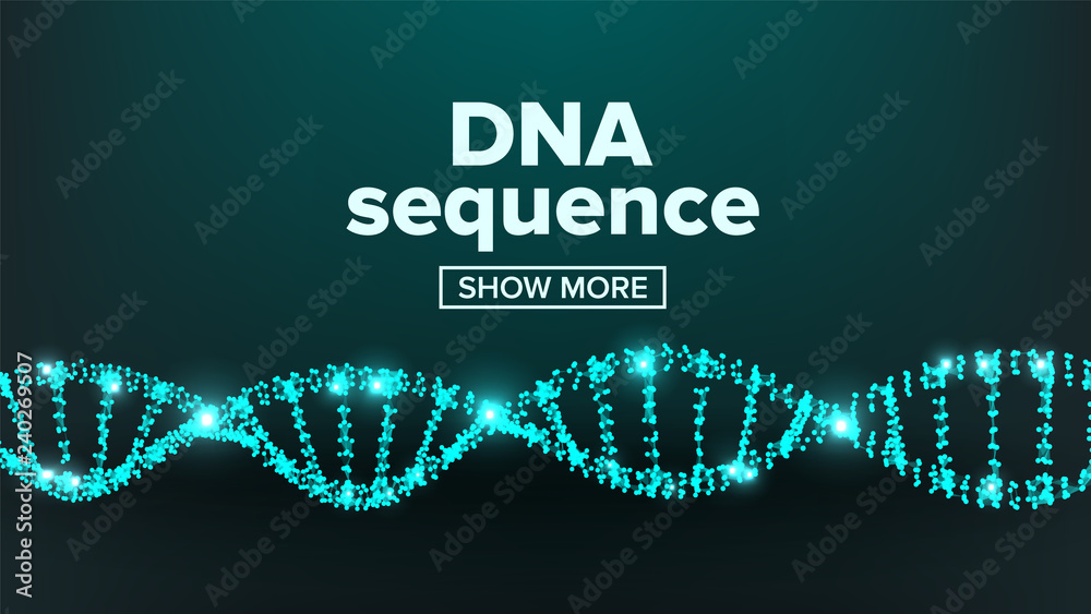 Dna Structure Vector. Laboratory Design. Healthy Chromosome. Clone Atom. Mutation Test. Illustration