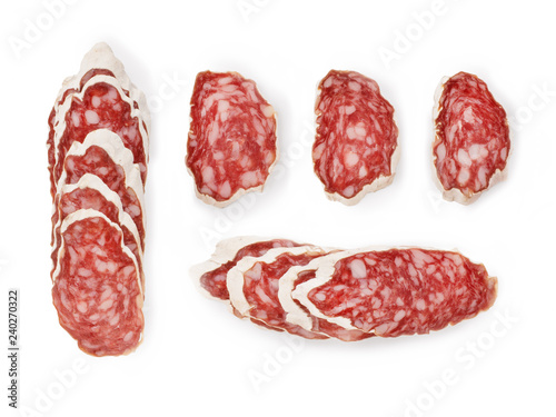 Smoked sausage slices set i...