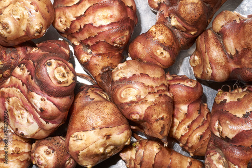 Jerusalem artichokes closeup