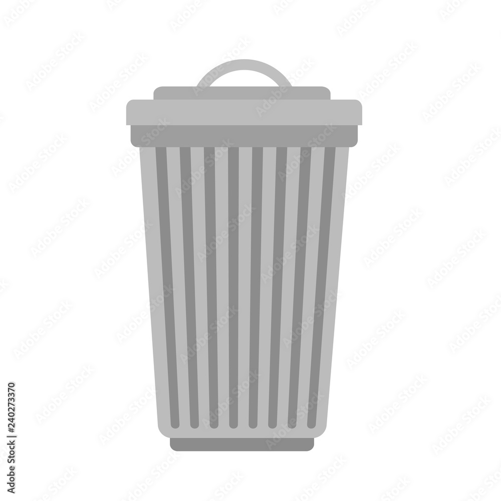 trash can isolated icon on white, stock vector illustration trash can isolated icon on white, stock vector illustration
