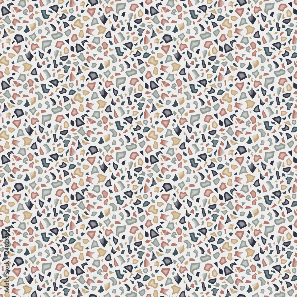 Abstract seamless pattern in terrazzo style. Vector modern texture for wallpaper, backdrop, fabric, etc. Abstract seamless pattern in terrazzo style. Vector modern texture for wallpaper, backdrop, fabric, etc.