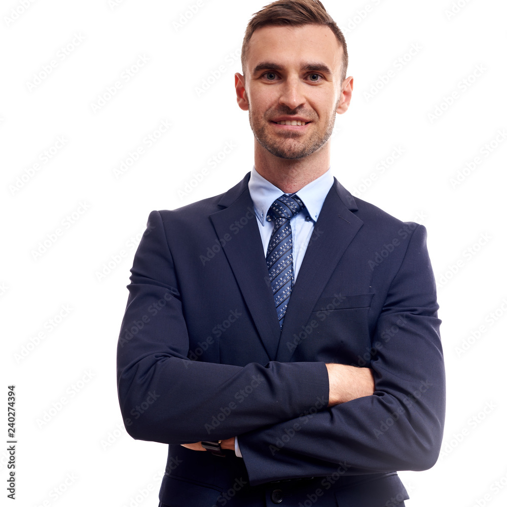 business, people and office concept - happy smiling businessman in suit business, people and office concept - happy smiling businessman in suit