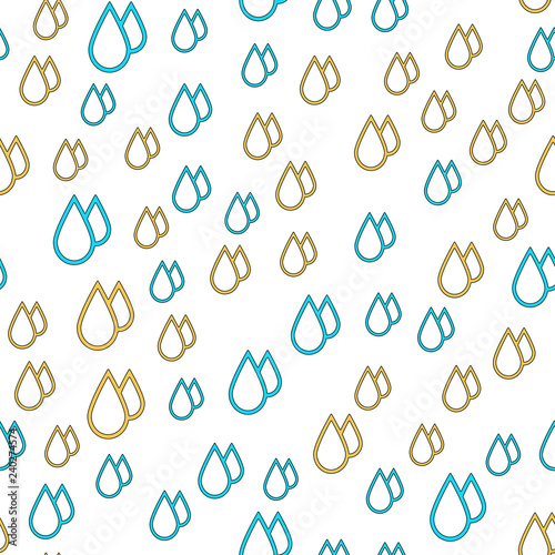 Rain Water Drops background Seamless vector EPS 10 pattern. Multicolor Figures. Texture for print and Banner