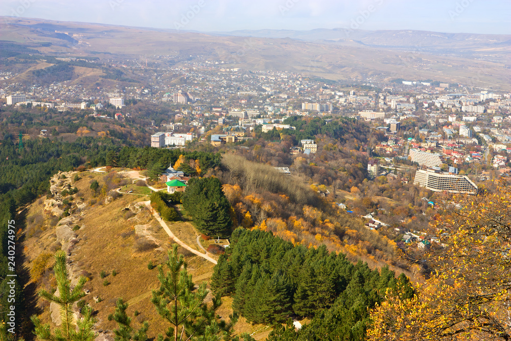 Aerial view of the city Kislovodsk.