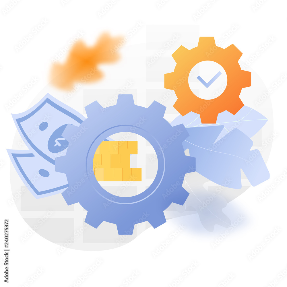 Big Cogwheels Vector Illustration Big Cogwheels Vector Illustration