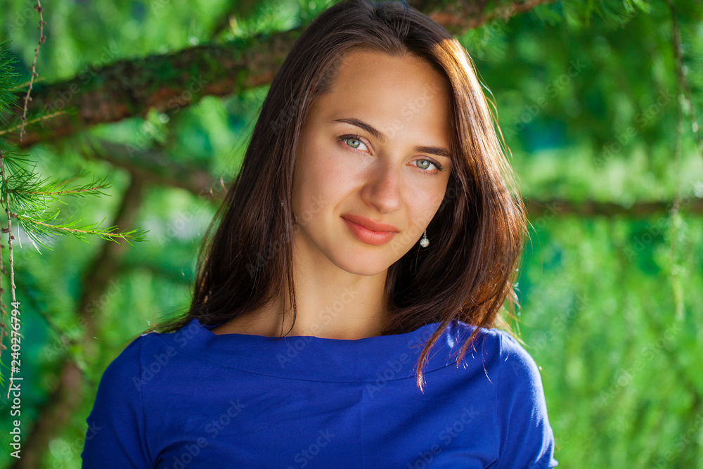 Portrait close up of young beautiful brunette woman Portrait close up of young beautiful brunette woman