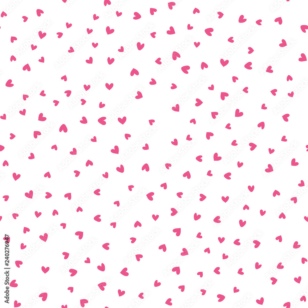 Seamless pattern with colorful hearts for Valentine's Day. Vector