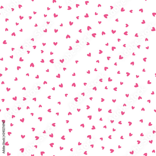 Seamless pattern with colorful hearts for Valentine s Day. Vector