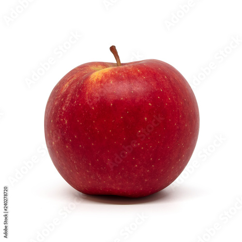 Red yellow apple. Isolated on white background.