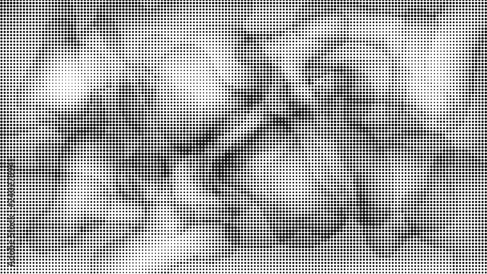 Horizontal grunge black dotted halftone background with silhouettes of vibrant wavy shapes. Pop art modern dynamic half tone blobs texture for wallpaper, banner or presentation design Horizontal grunge black dotted halftone background with silhouettes of vibrant wavy shapes. Pop art modern dynamic half tone blobs texture for wallpaper, banner or presentation design