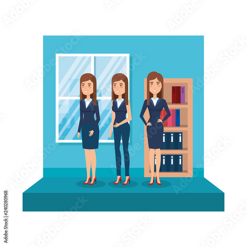 group of businesswomen in the office