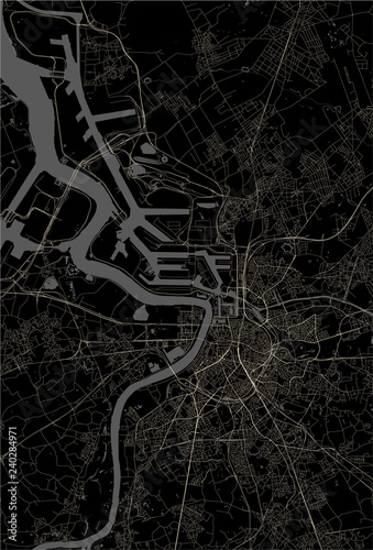 map of the city of Antwerp, Belgium photo