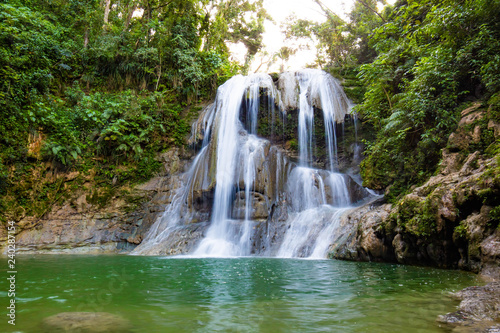 Beautiful Gozalandia Waterfall in San Sebastian Puerto Rico © PhotoSpirit