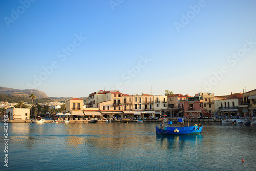 The old venetian port in Rethymno  Crete island  Greece.
