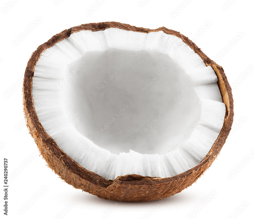 coconut, isolated on white background, full depth of field, clipping path coconut, isolated on white background, full depth of field, clipping path