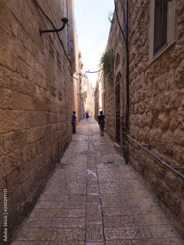  The beauty of Israel | Jerusalem: Narrow street in old City of Jerusalem,