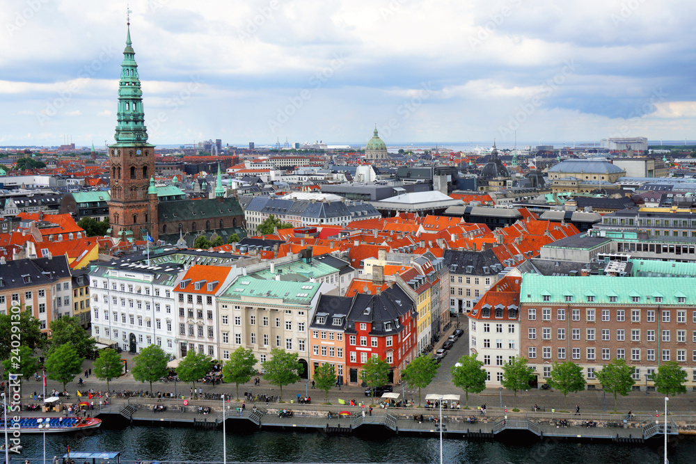 View of Copenhagen in Denmark