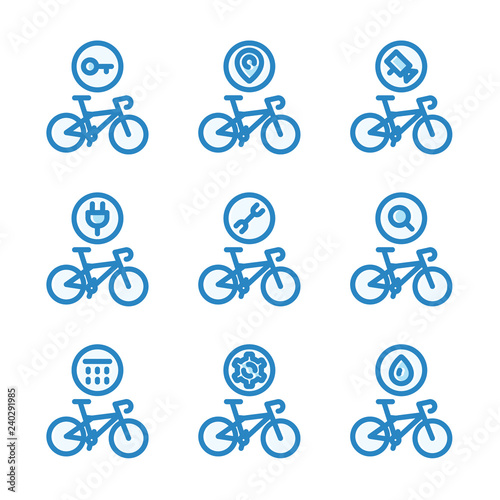 Bicycle Service Icon Set