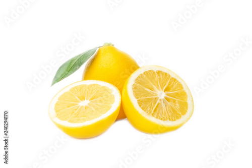 Lemons isolated on the white background.