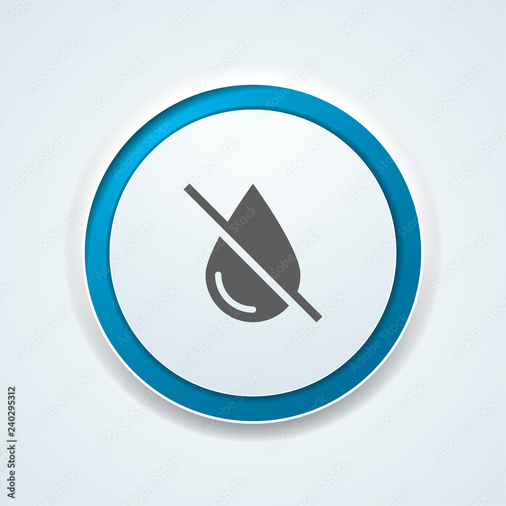 Waterresist Waterproof sign button illustration Waterresist Waterproof sign button illustration