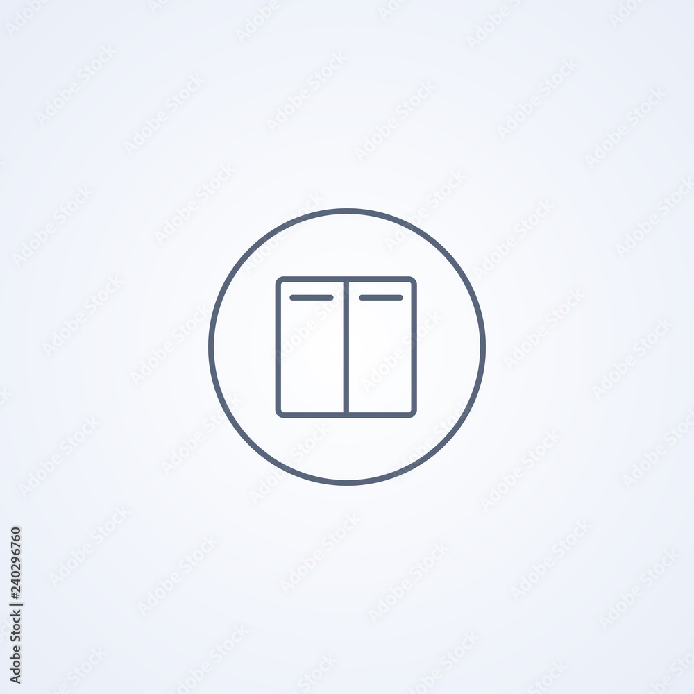 Electric switch, vector best gray line icon Electric switch, vector best gray line icon