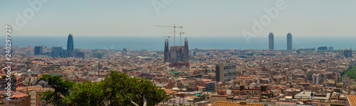 Panorama of Barcelona city
