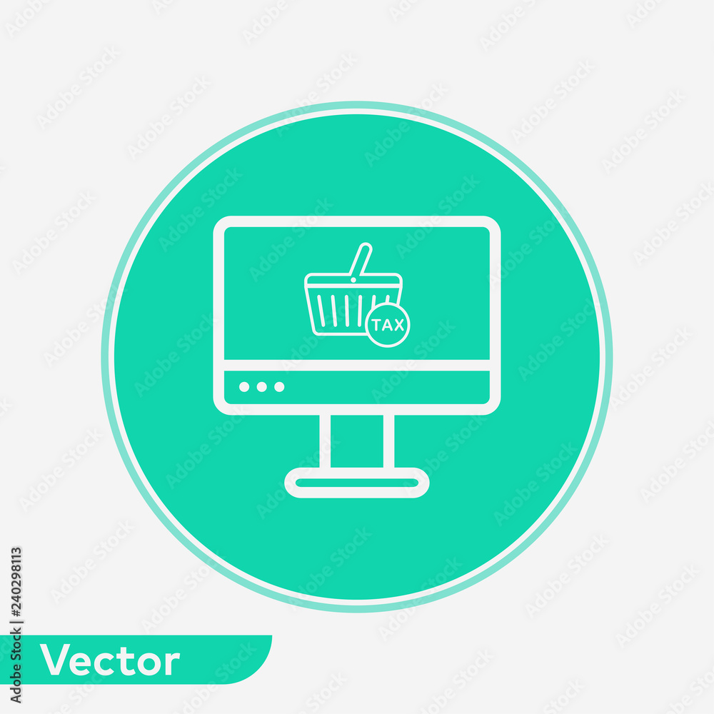 Online shopping vector icon sign symbol Online shopping vector icon sign symbol