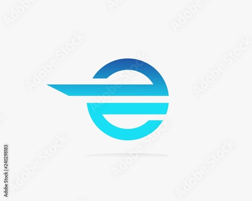 Letter E logo  design abstract  ,logo icon design template.