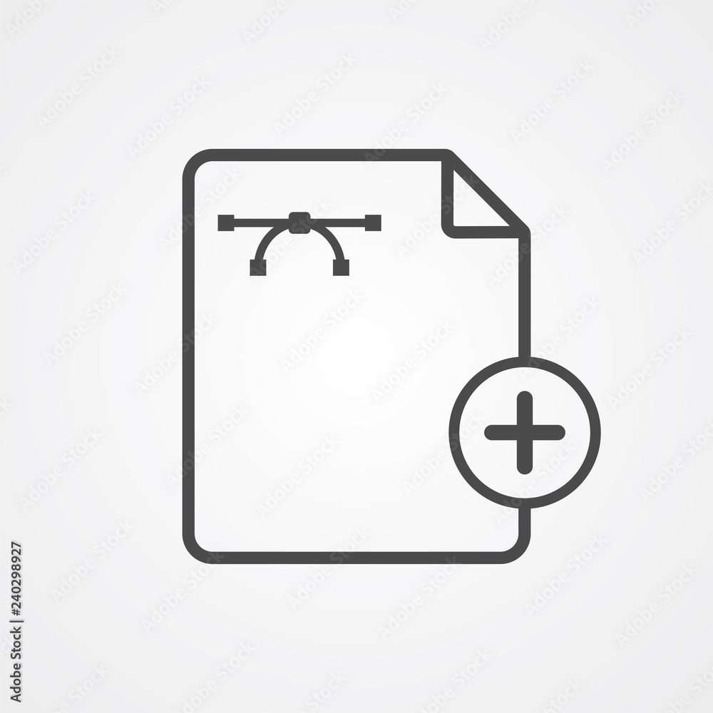 Add file vector icon sign symbol