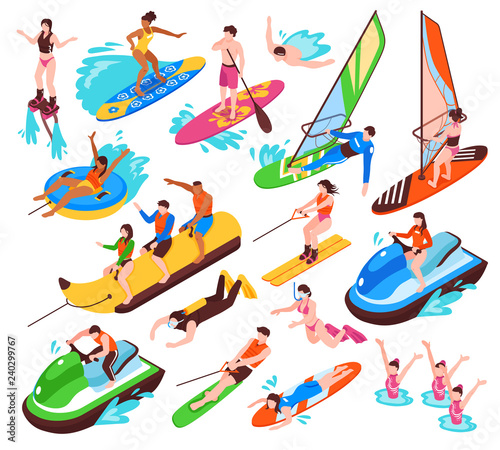 Water Sport Isometric Set