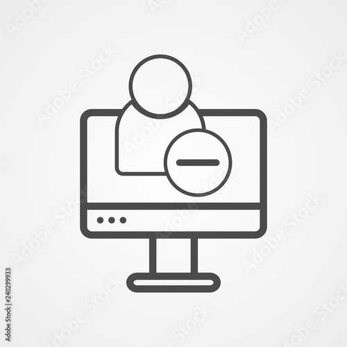 Computer user vector icon sign symbol