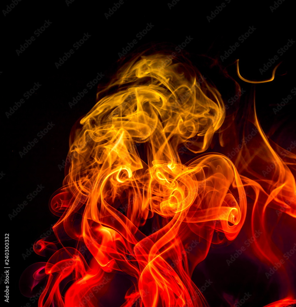 Colored smoke on black background Colored smoke on black background