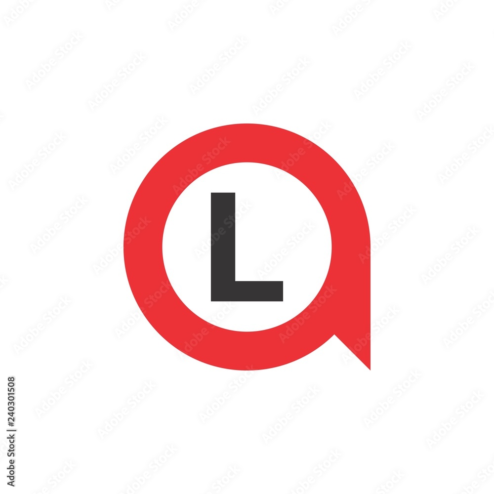 Pin Location with letter L logo Pin Location with letter L logo