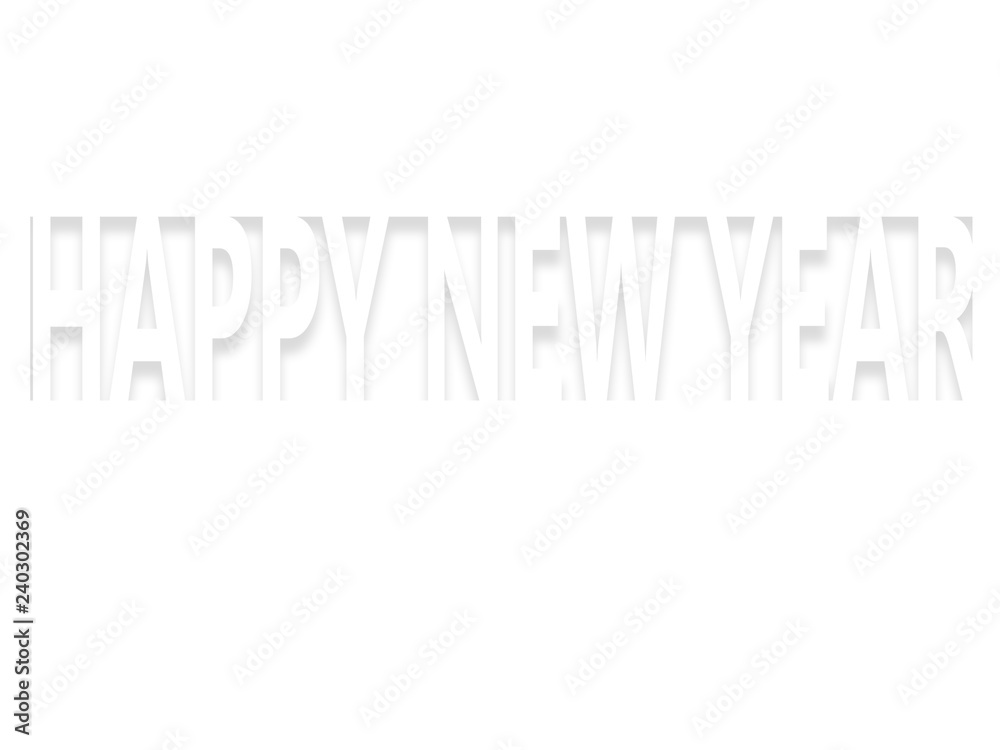  2019 happy new year, abstract design on white paper