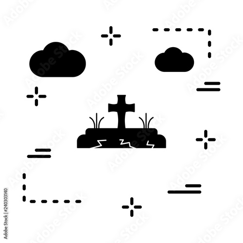 vector grave icon