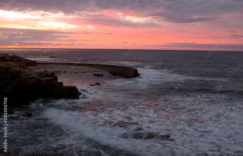 Sunset on the coastline of La Jolla California Sunset on the coastline of La Jolla California