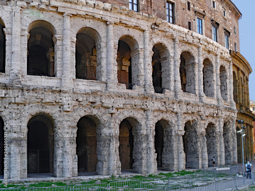 Rome, Theater of Marcellus, ancient structure used as the foundation for an apartment building
