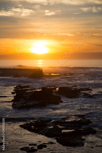 California sunset on the coast of San Diego
