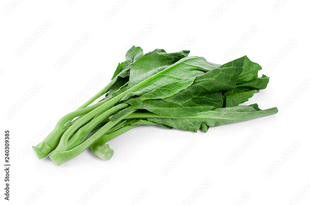 Chinese kale vegetable isolated on white background Chinese kale vegetable isolated on white background